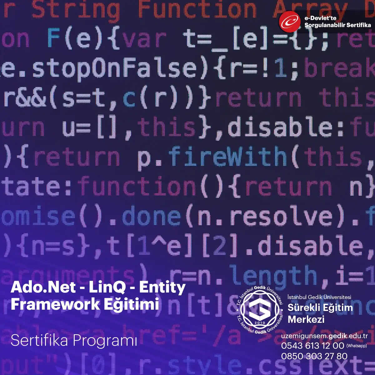 Ado.Net - LinQ - Entity Framework Eğitimi 